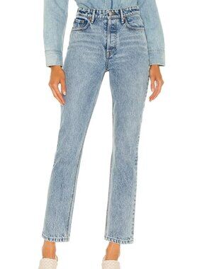 GRLFRND Women's Karolina High Rise Straight Crop Jeans in Larchmont Size 25